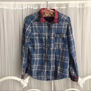 UO BDG distressed flannel