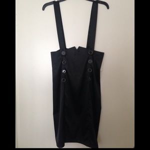 Long black skirt overalls