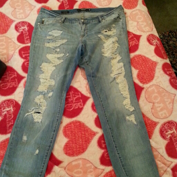 Torrid Stressed Boyfriend jeans