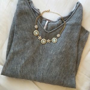 Free People Slouchy Gray Sweater