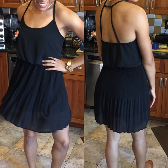 LUSH black pleated dress