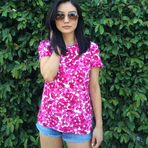 Pink Flower Printed Shirt