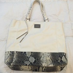 White snake print Calvin Klein tote