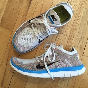 🆕 White Nike Free Flyknit 4.0 Sneakers