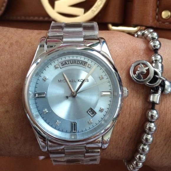 michael kors light blue watch