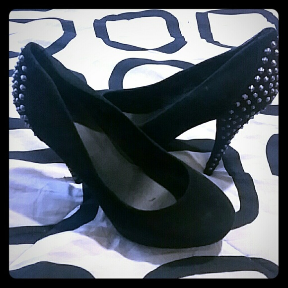Women's Black studded heels