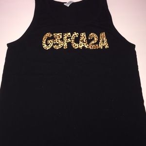 Cheetah print G3FCA2A tank top