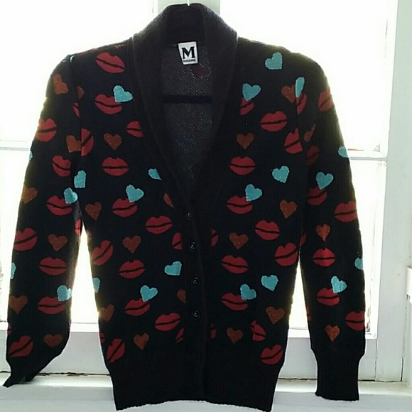 Missoni Lips and Hearts Black Cardigan XS/S