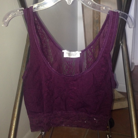 Purple lace crop top