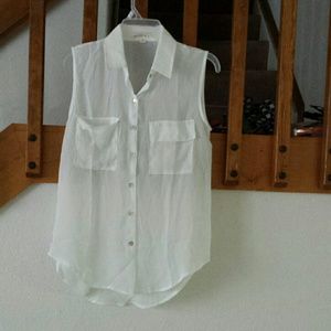 White button up blouse