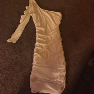 Tight fit cream party dress