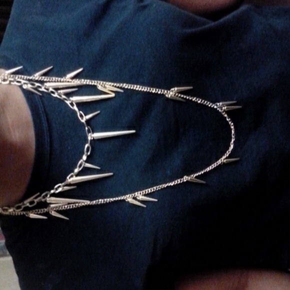 Gold Spike Necklace - Picture 2 of 2