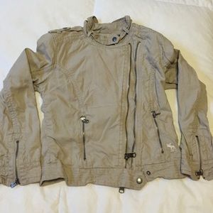 Abercrombie beige Moto jacket