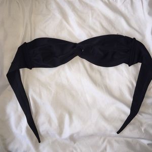 San Lorenzo- black bandeau bikini top.