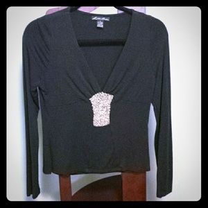 🆕🆕 LISTING LILLIE RUBIN BLACK TOP WITH BEADS
