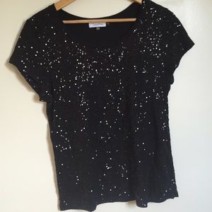 🌷Calvin Klein Black Sequin Top