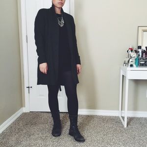 Forest green long cardigan