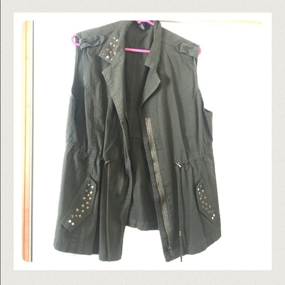 Olive green vest