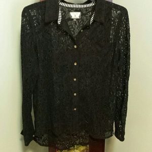 🆕🆕 LISTING VOLCOM  BLACK LACE TOP