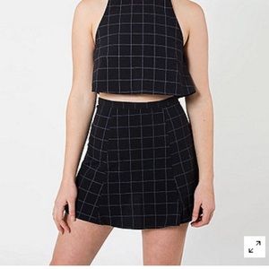 AMERICAN APPAREL GRID LULU MINI SKIRT