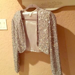 Sequin silver bolero shawl?