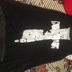 Black cross tank top