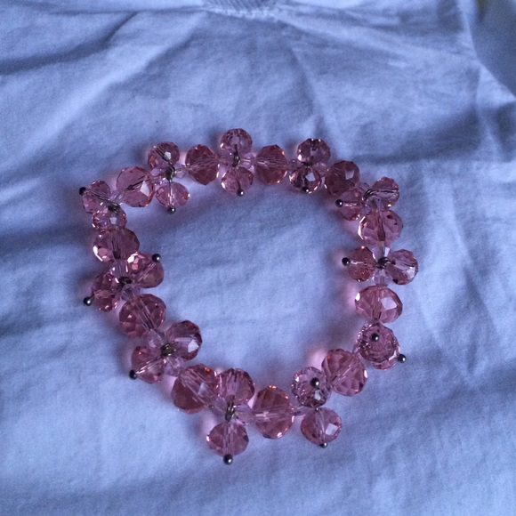 Swarovski Jewelry - 🆕 Pink Swavorski Crystal Handmade Beaded Bracelet