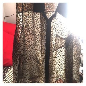 Black collar with strip down front.