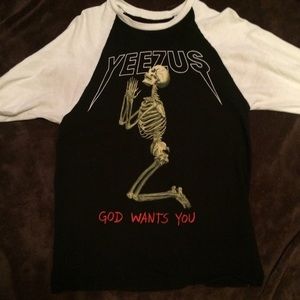 Yeezus tour baseball tee (on hold)