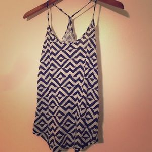 Black and White Racerback Tank