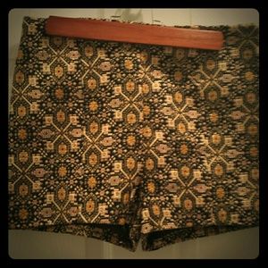 Golden embroidered short