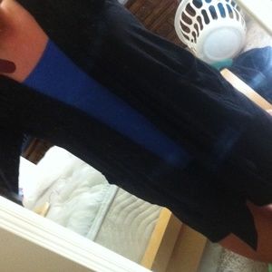 Black hooded cardigan.