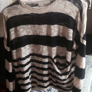 Striped navy light sweater