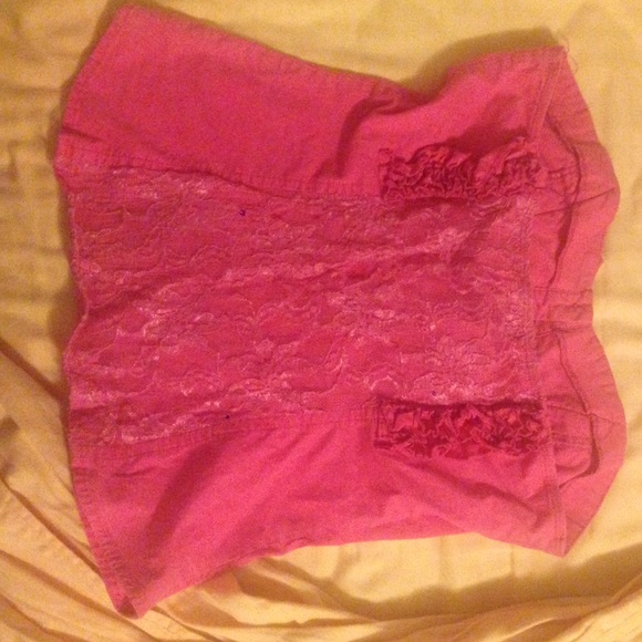 Lace button up top - Picture 2 of 3