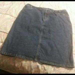 Stretch Denim Mini Skirt