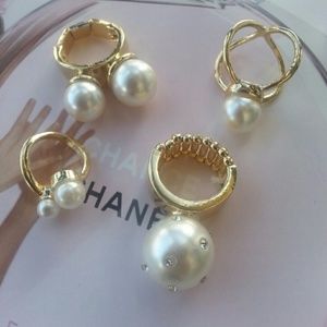 Pearl Midi Rings ~ NWOT