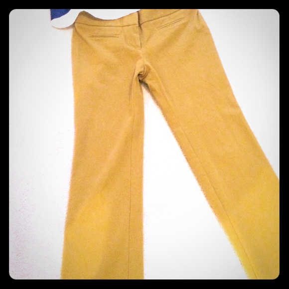 LOFT Mustard Colored Marisa Slacks