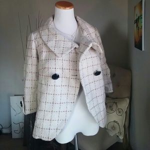 Cropped tweed coat