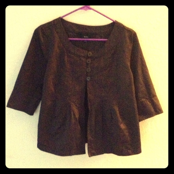 Brown Crop Jacket
