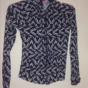 Astec black and white hooded sweater