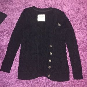 Black (or navy) sweater cardigan