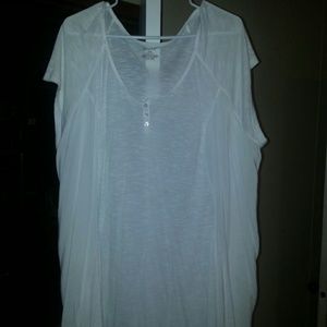 Lane bryant white dressy top!