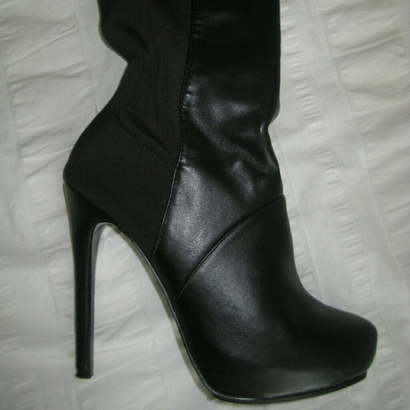 Black Thigh High Boots