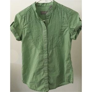 Liz Claiborne green plaid top