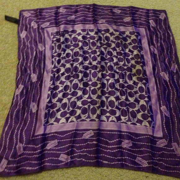 Authentic coach silk scarve