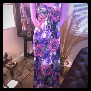 Beautiful Multicolor Full Length Floral Dress
