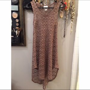 Crochet mauve color cover up