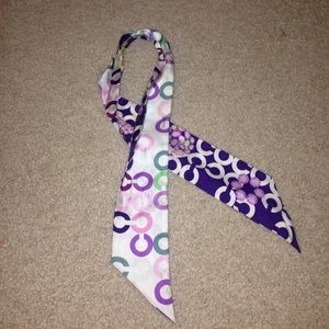 Coach ponytail silk band.