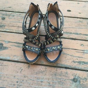 Zip up the back sandals