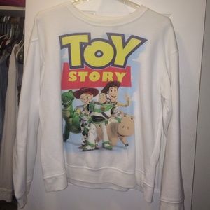 White Toy Story sweater